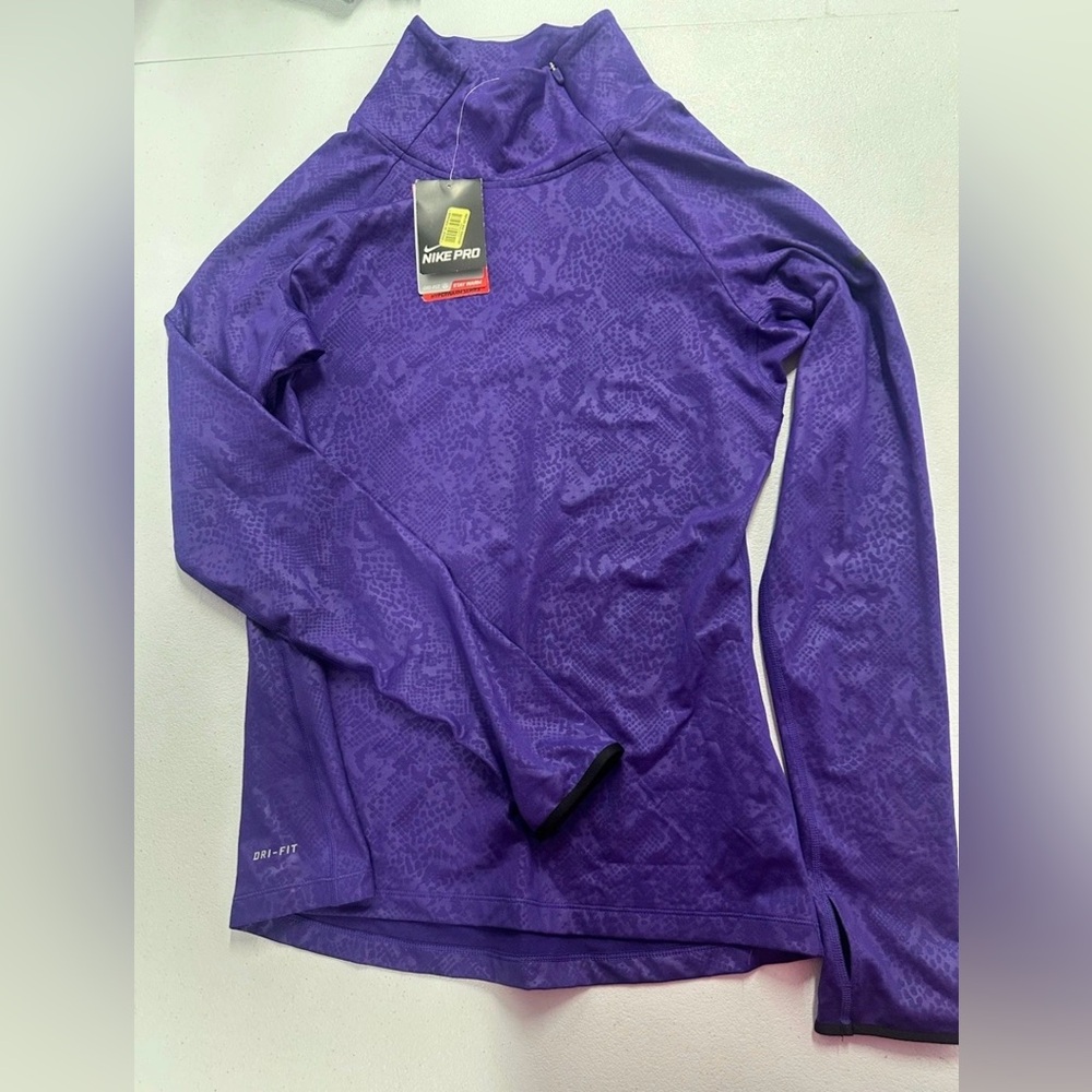Nike SET- Purple and Black Dri-FIT Long Sleeve top and Leggings- 2 piece set